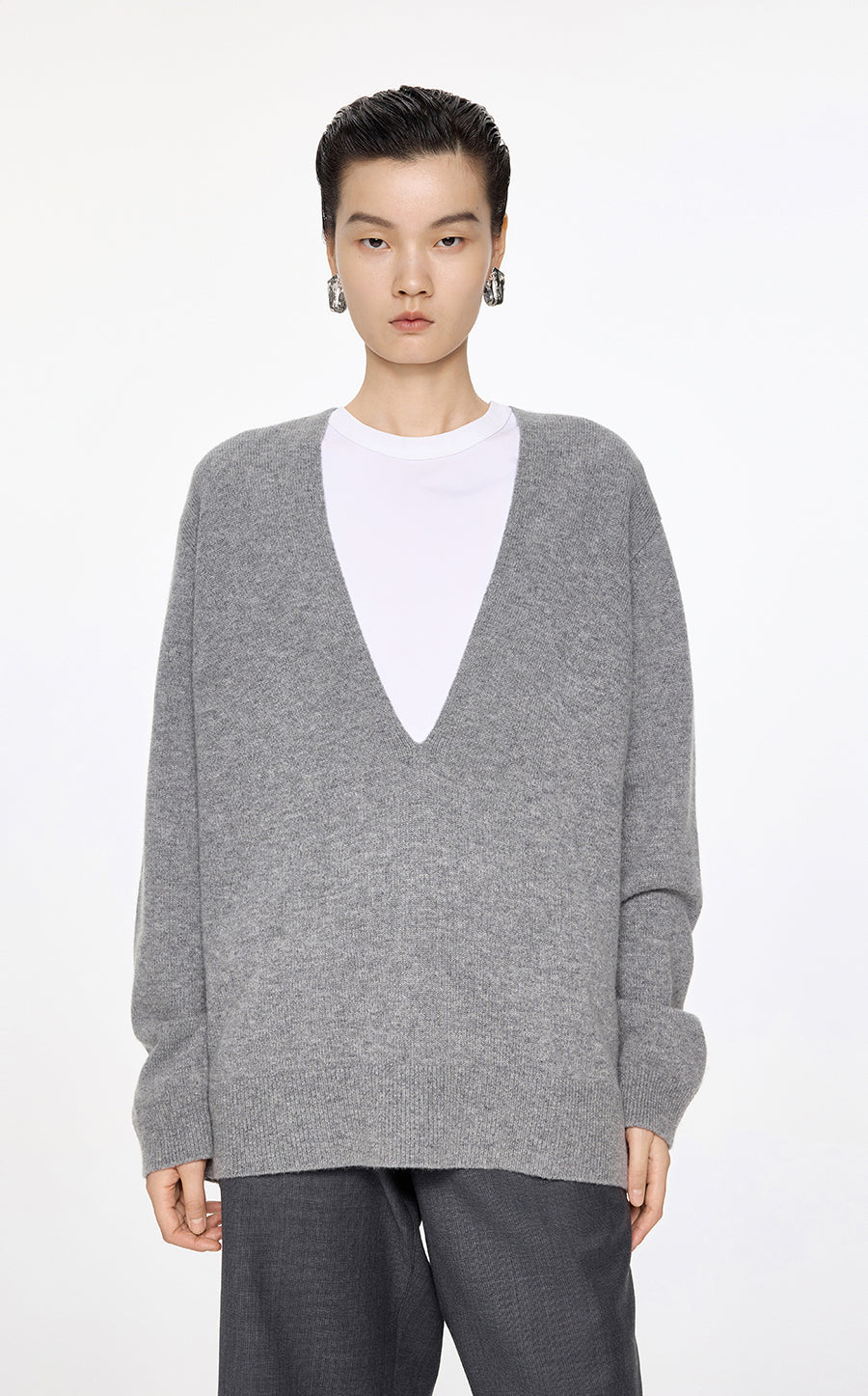 Sweater / JNBY V-Neck Wool-Cashmere Jumper