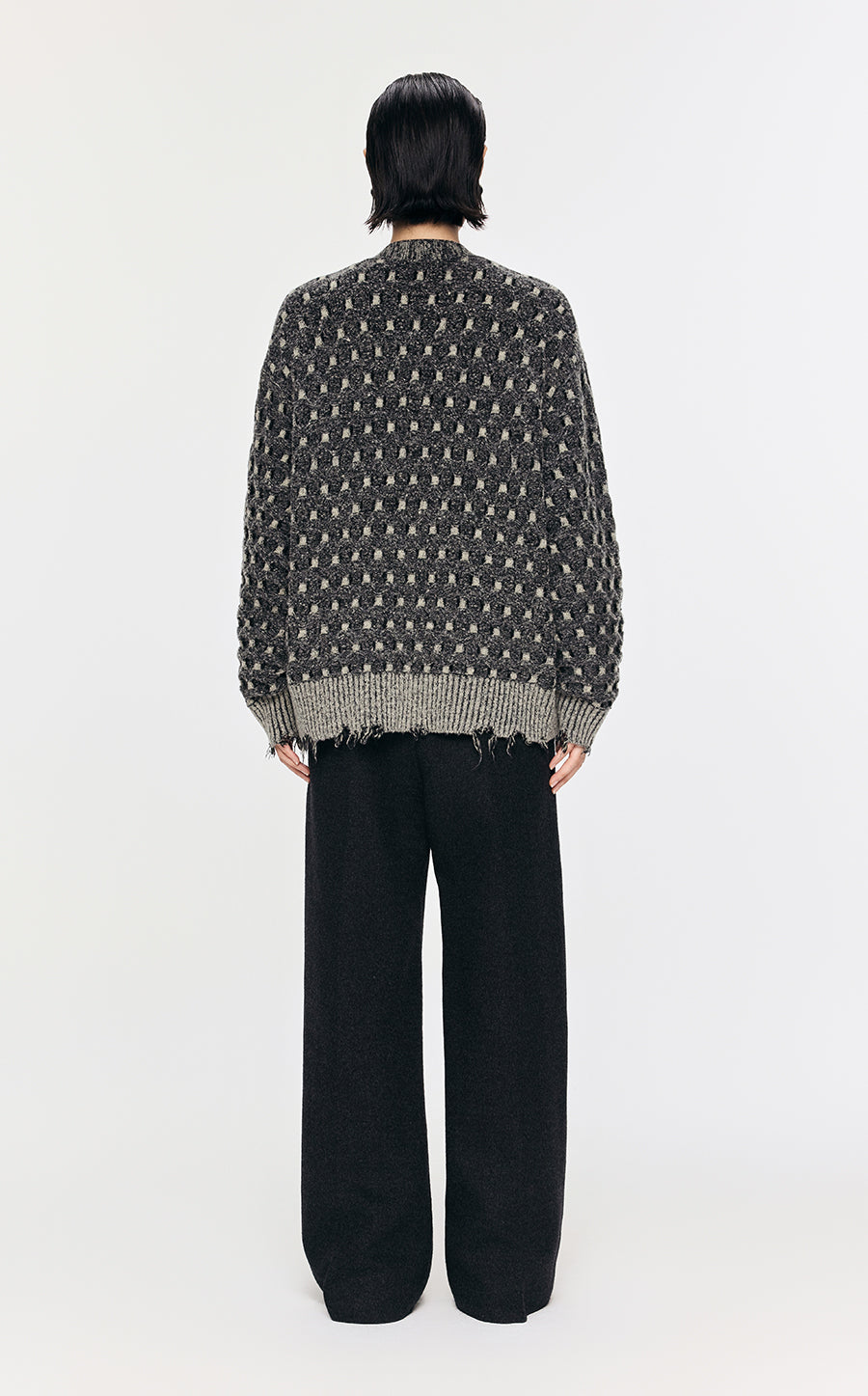 Sweater / JNBY Collarless Loose Mid-Length Cardigan