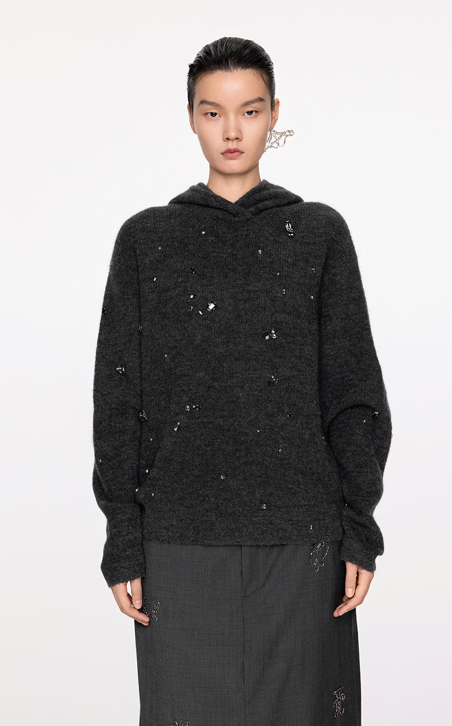 Sweater / JNBY Relaxed Hooded Sweater