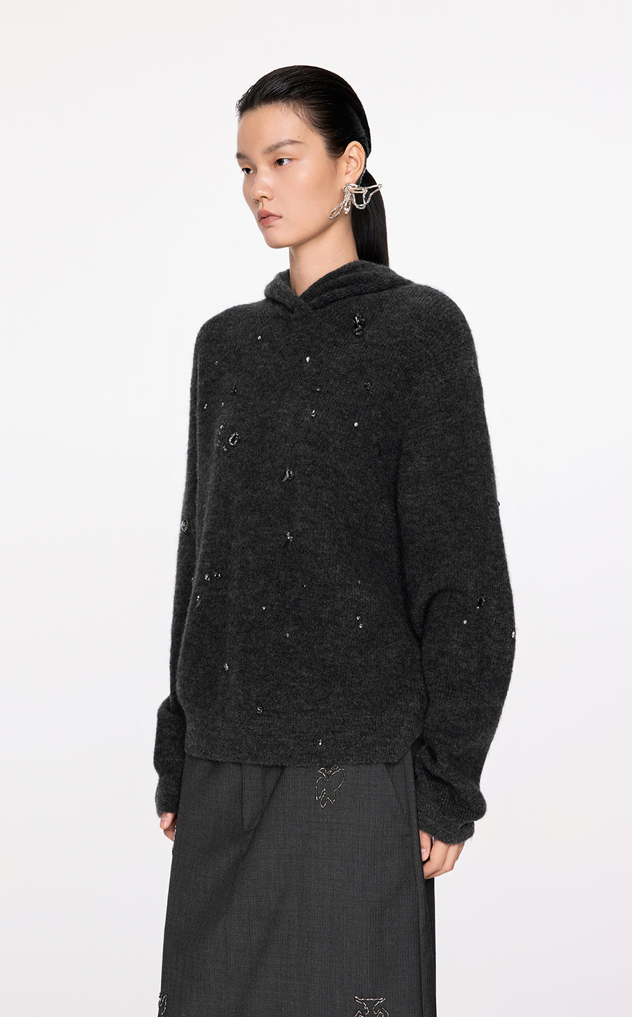 Sweater / JNBY Relaxed Hooded Sweater