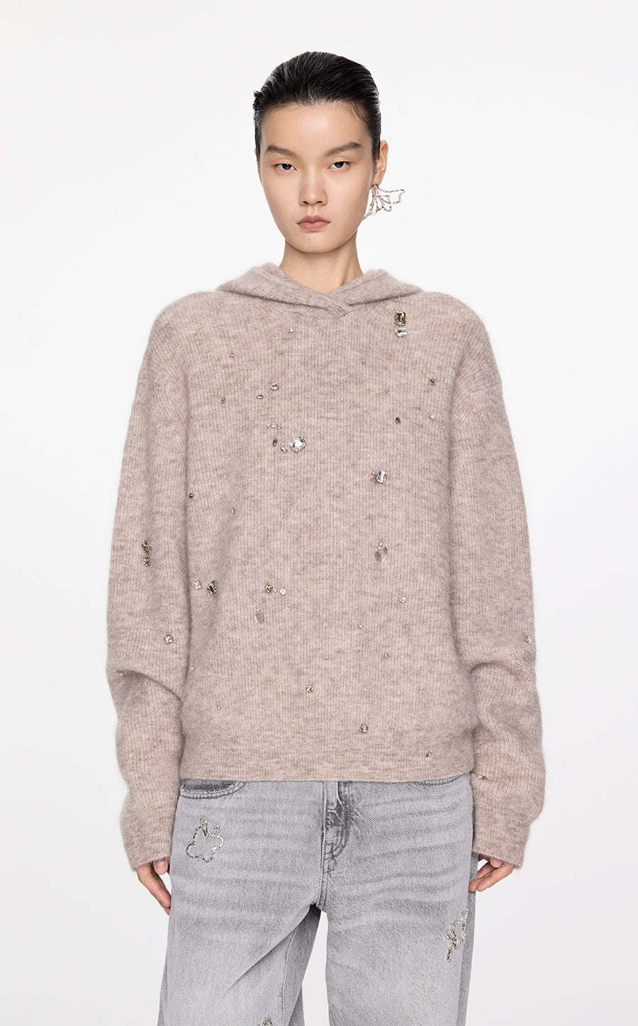 Sweater / JNBY Relaxed Hooded Sweater