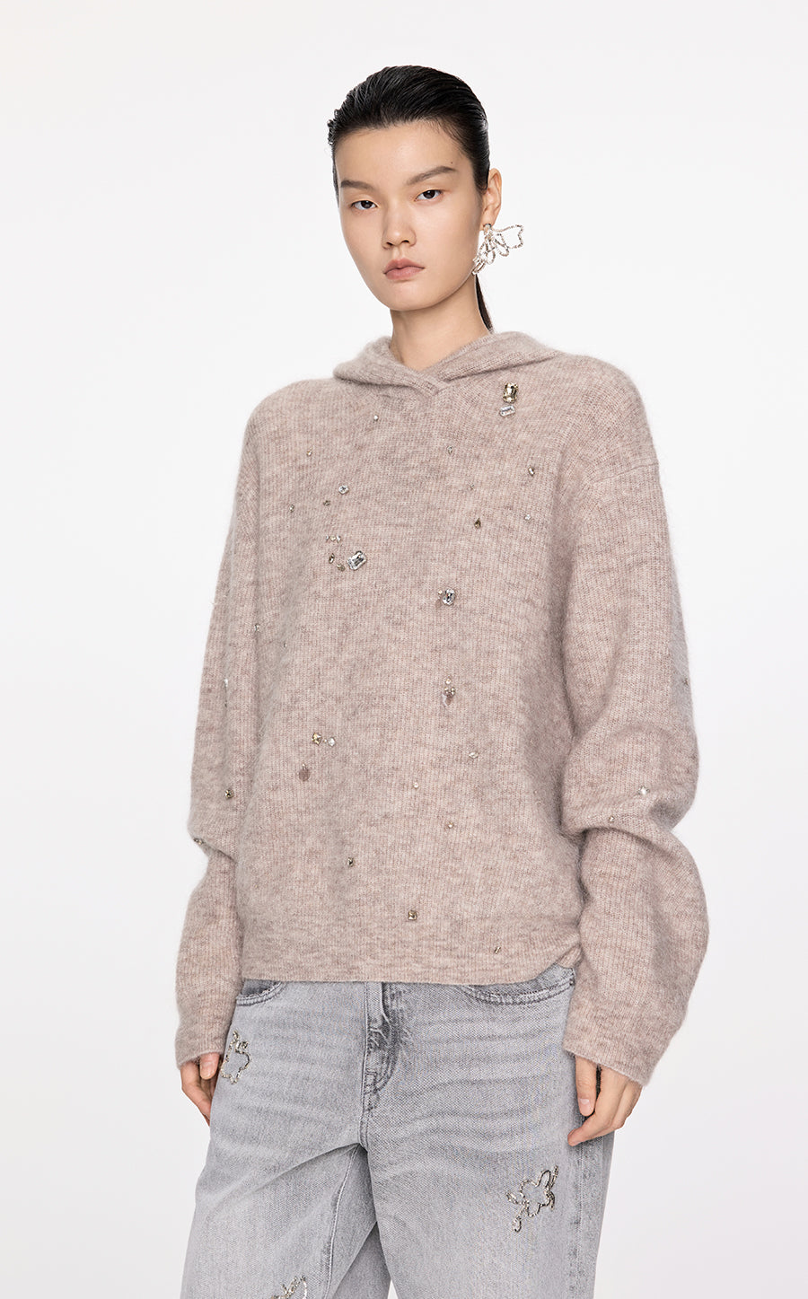 Sweater / JNBY Relaxed Hooded Sweater