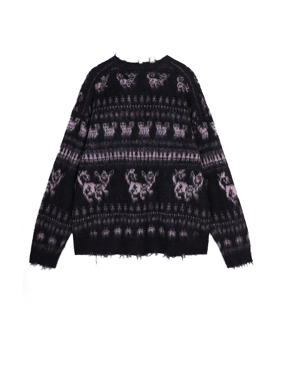 Sweater / JNBY Oversize Intarsia-Knit Sweater