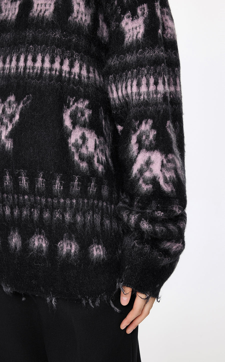 Sweater / JNBY Oversize Intarsia-Knit Sweater