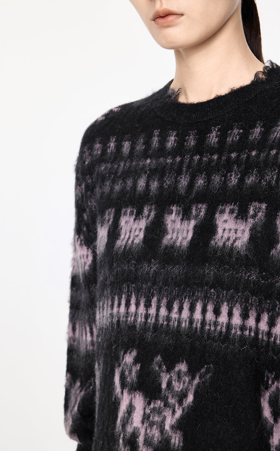 Sweater / JNBY Oversize Intarsia-Knit Sweater