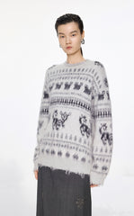 Sweater / JNBY Oversize Intarsia-Knit Sweater