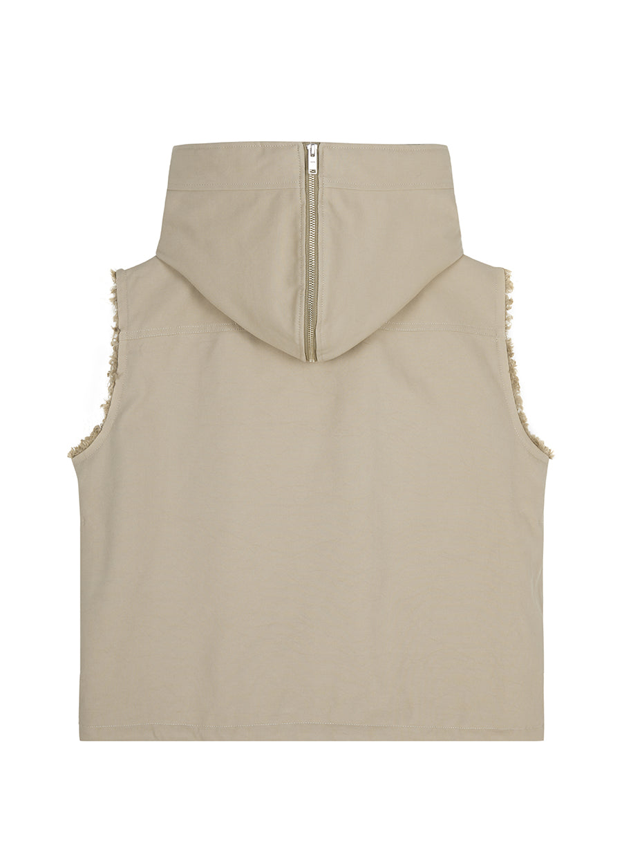 Vest / JNBY Relaxed Cotton Hooded Vest