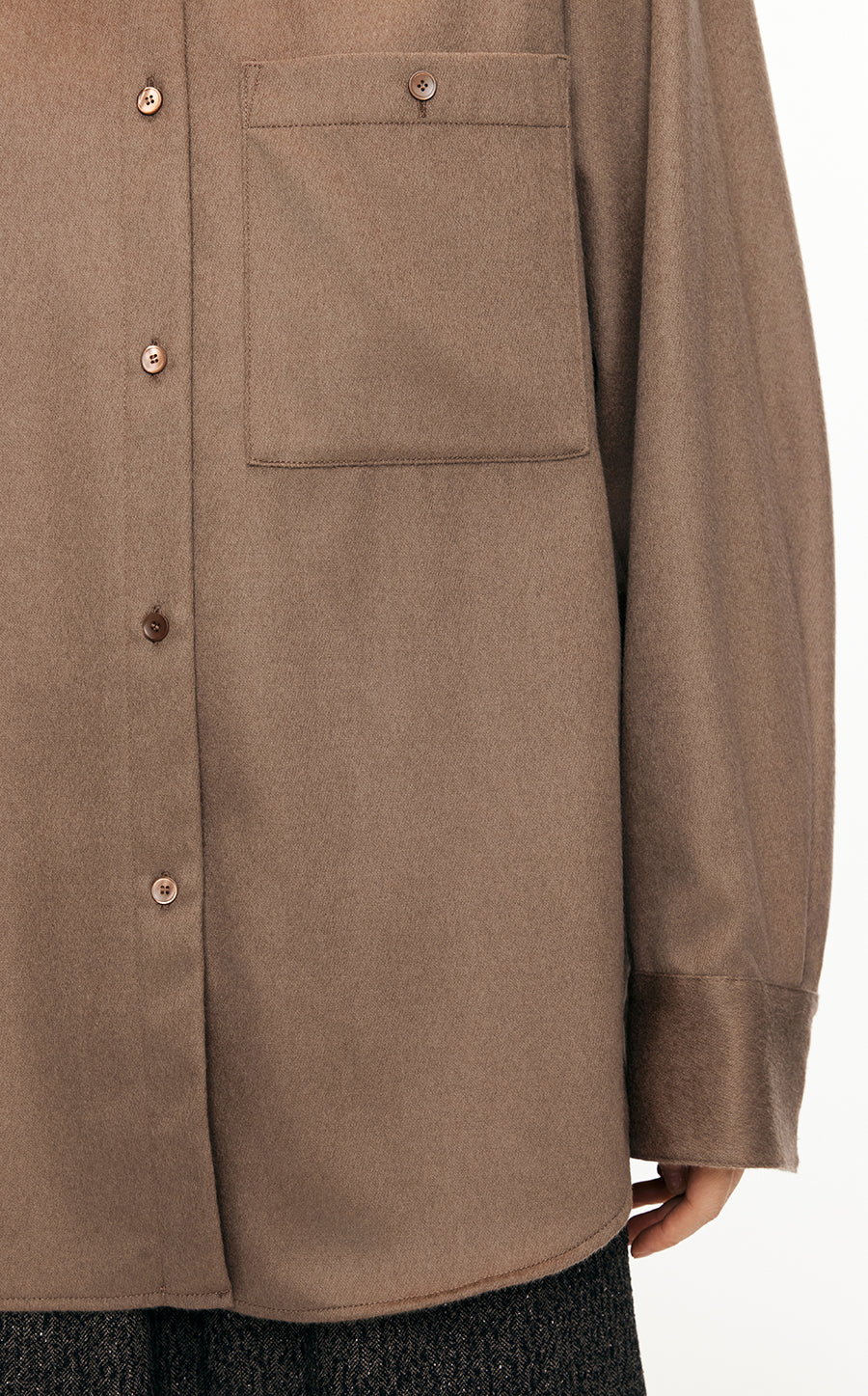 Coat / JNBY Oversize Wool-Cashmere Shirt Jacket