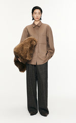 Coat / JNBY Oversize Wool-Cashmere Shirt Jacket