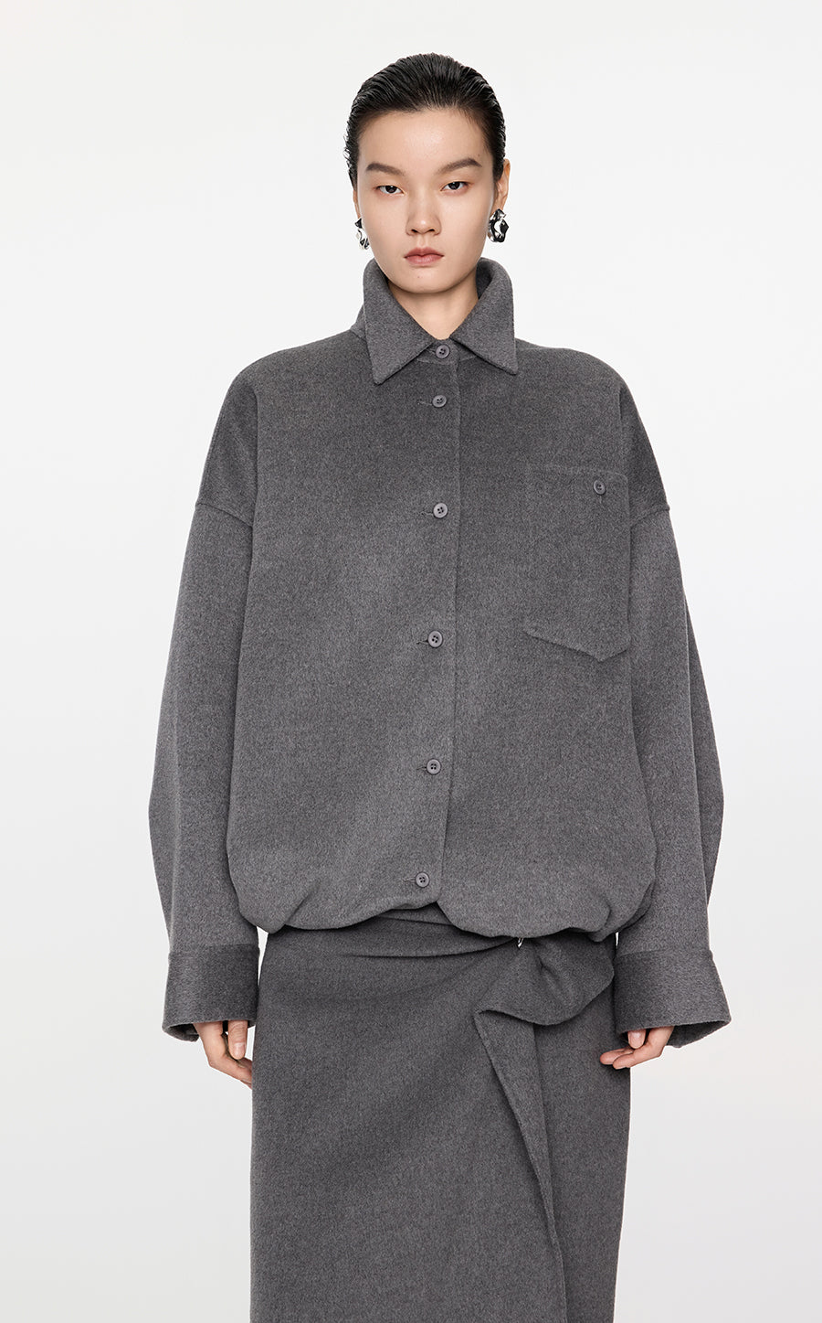 Coat / JNBY Oversized Wool-cashmere Jacket