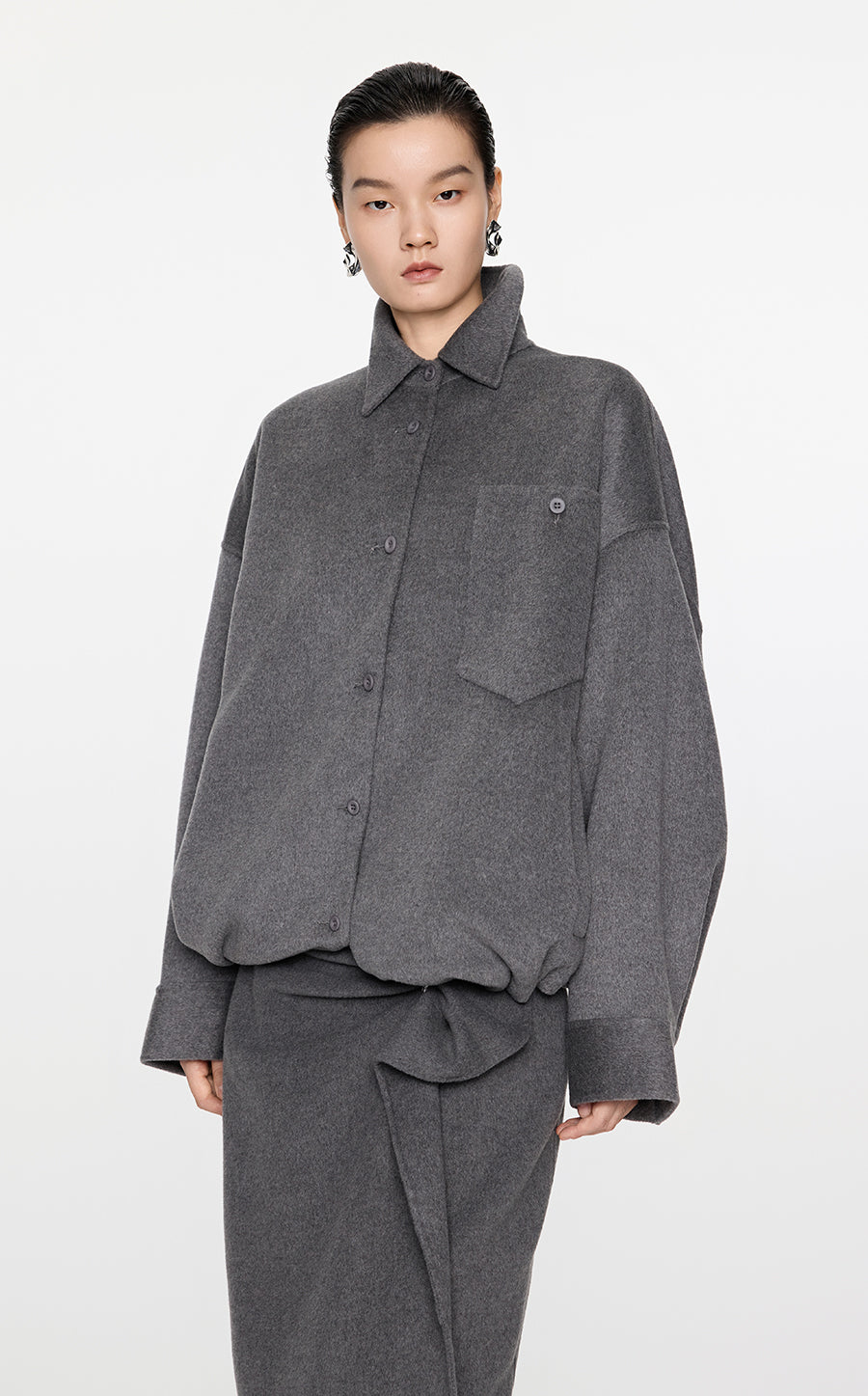 Coat / JNBY Oversized Wool-cashmere Jacket