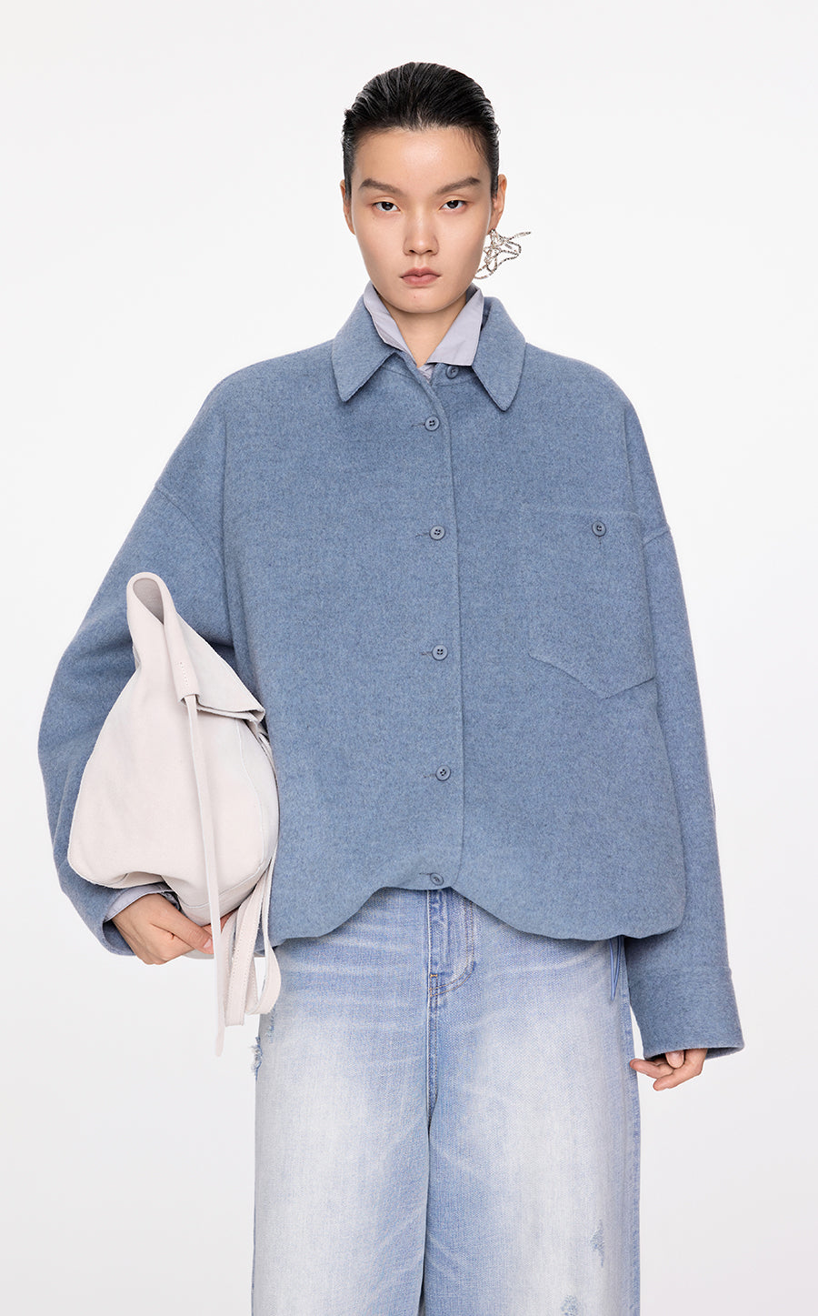 Coat / JNBY Oversized Wool-cashmere Jacket