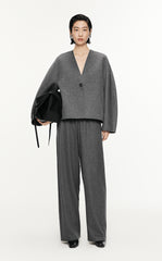 Coat / JNBY Relaxed V-neck Wool Coat