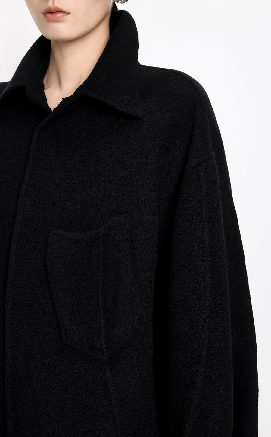 Coat / JNBY Irregular Oversize Wool-Blend Coat