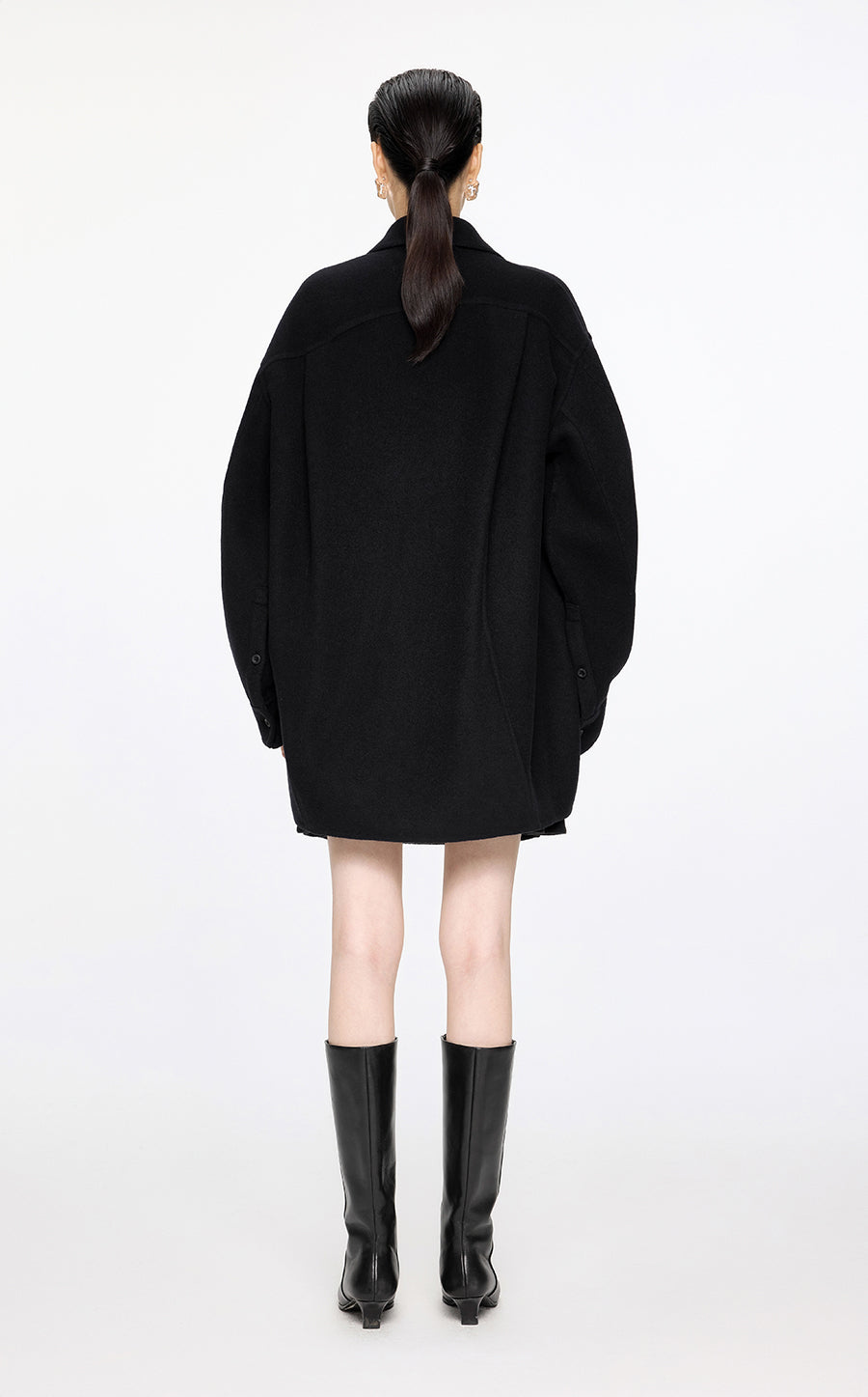 Coat / JNBY Irregular Oversize Wool-Blend Coat