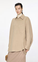 Coat / JNBY Irregular Oversize Wool-Blend Coat