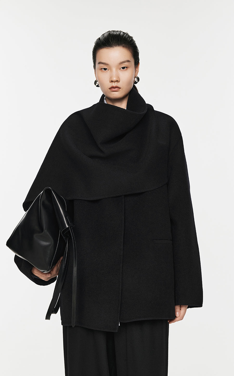 Coat / JNBY Oversize Wool-blend Cape Coat