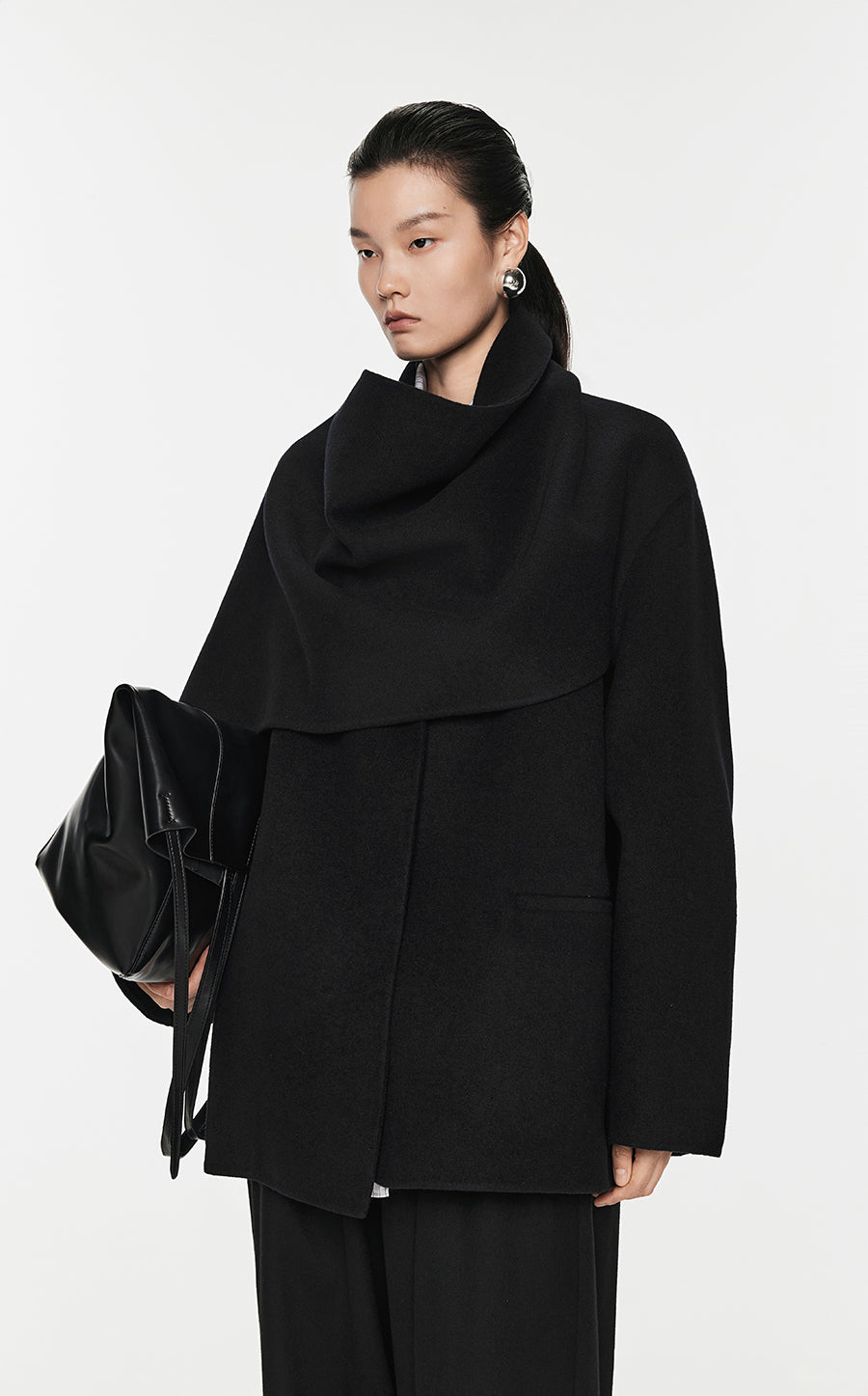 Coat / JNBY Oversize Wool-blend Cape Coat