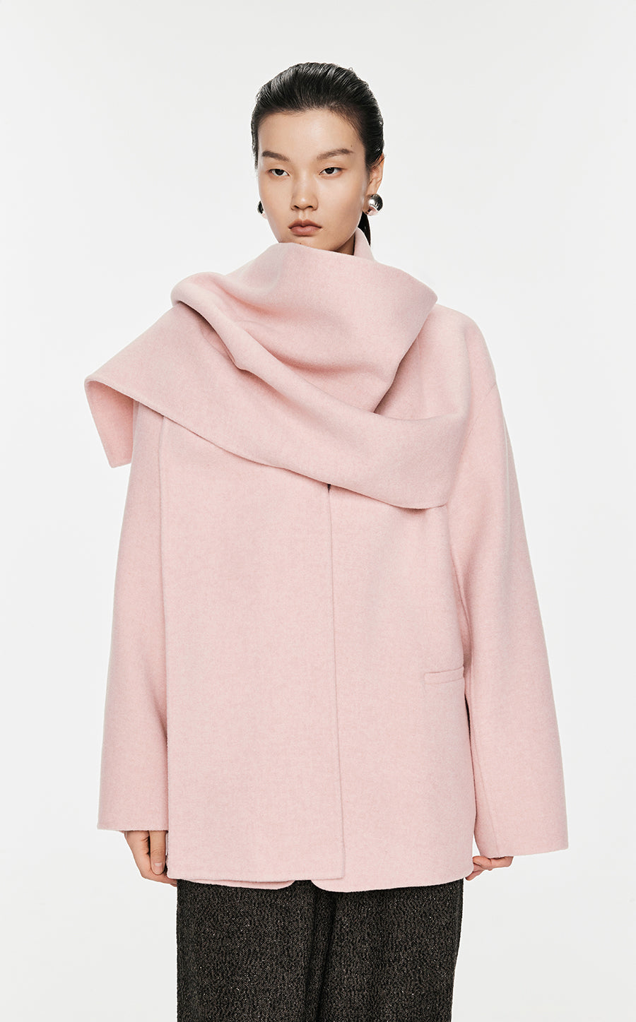 Coat / JNBY Oversize Wool-blend Cape Coat