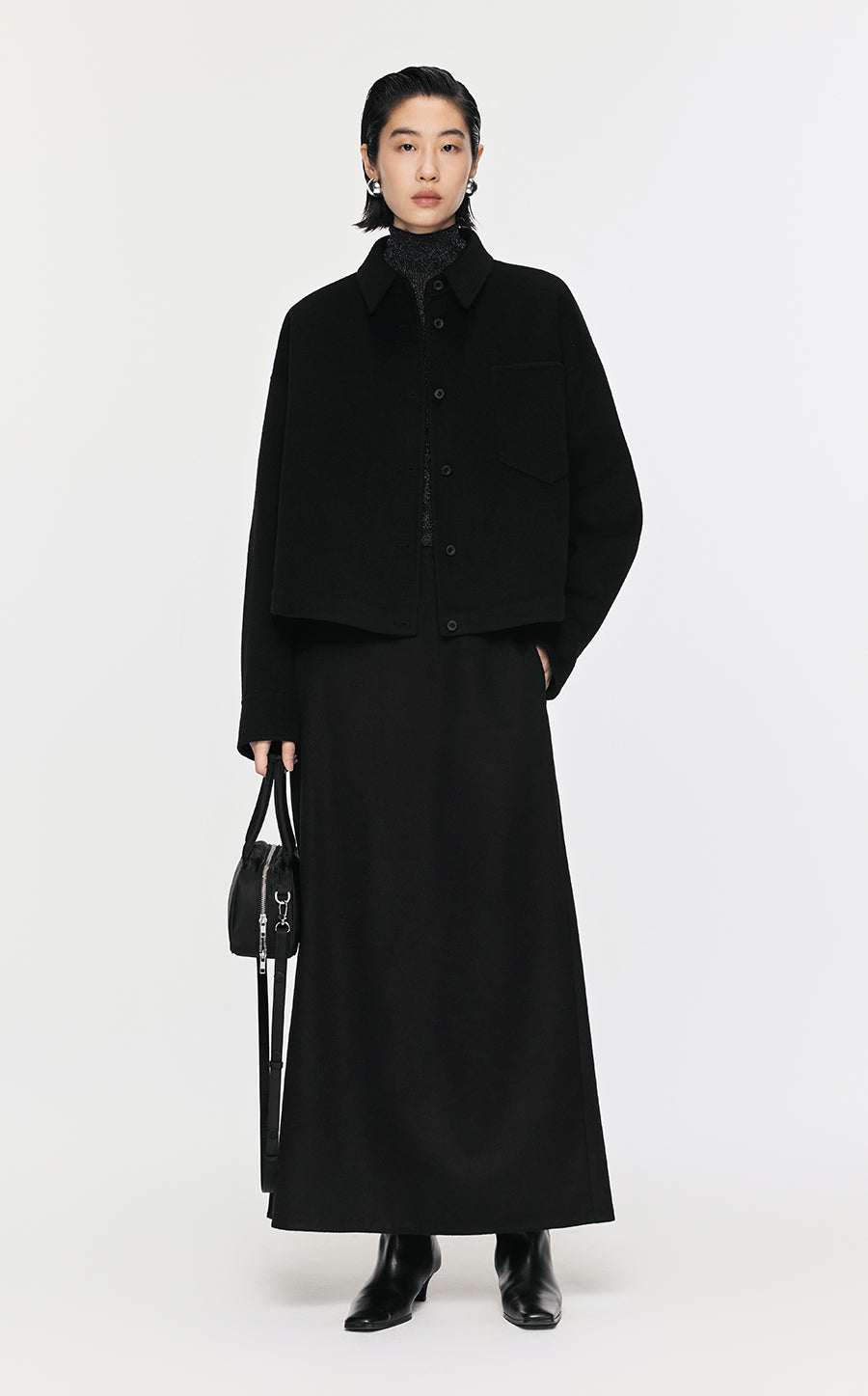 Coat / JNBY A-shape Wool-cashmere Coat