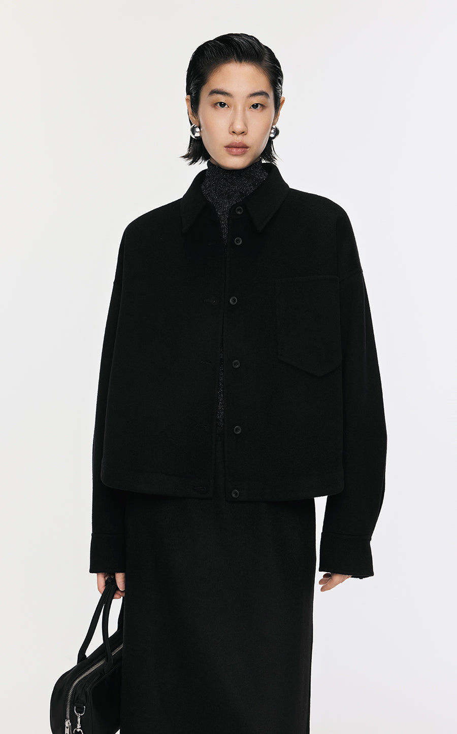 Coat / JNBY A-shape Wool-cashmere Coat