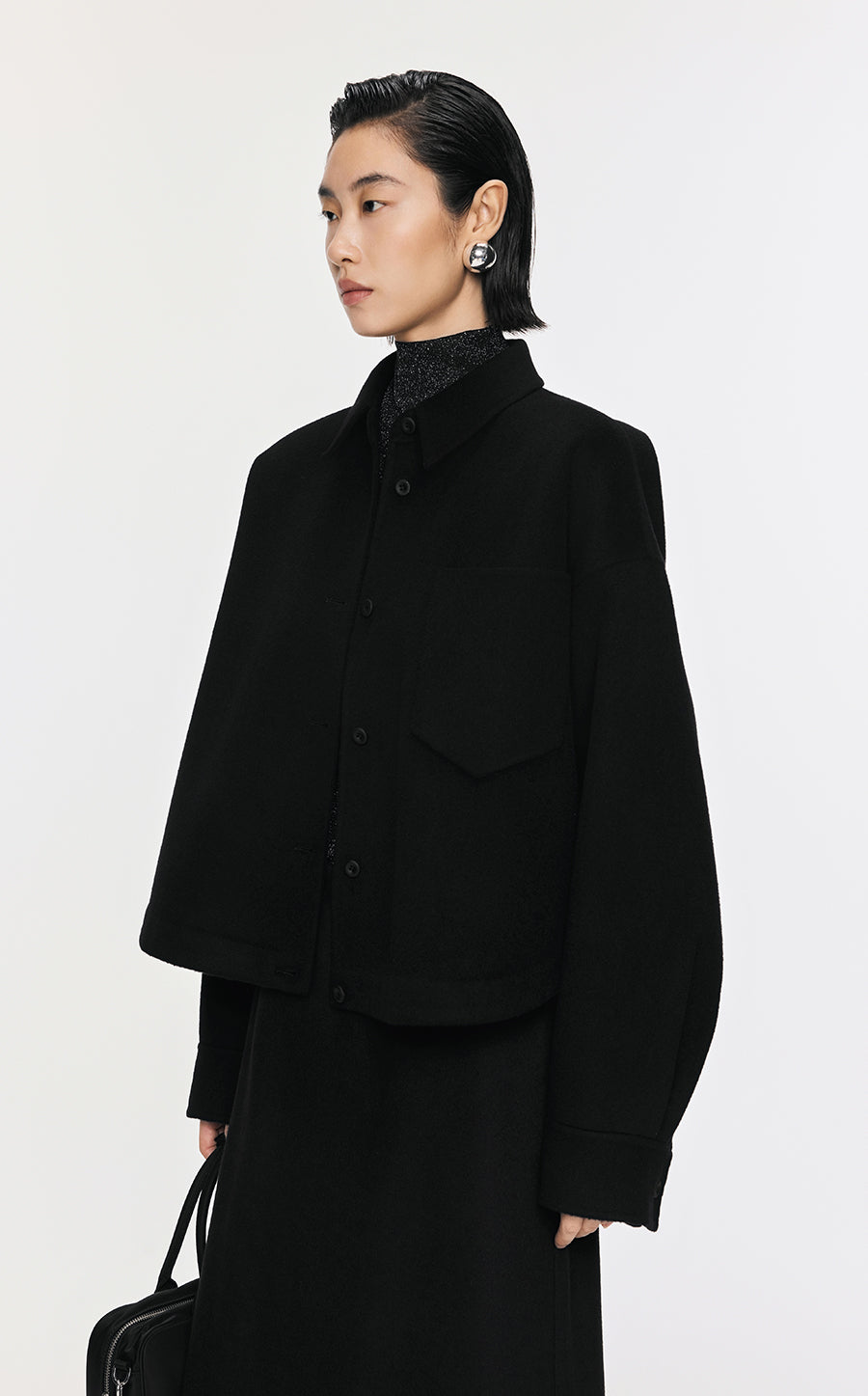 Coat / JNBY A-shape Wool-cashmere Coat