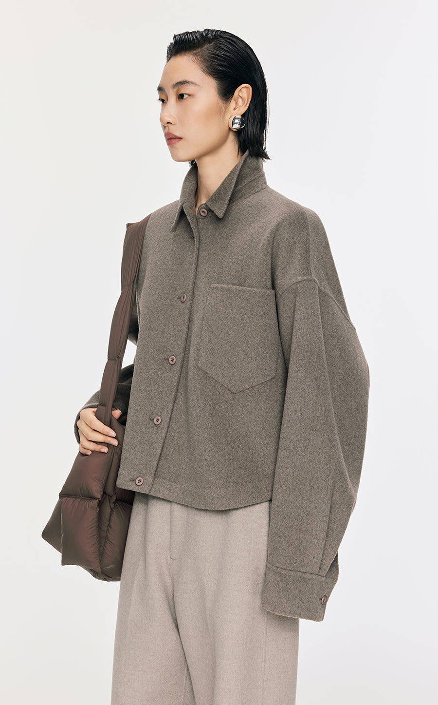 Coat / JNBY A-shape Wool-cashmere Coat