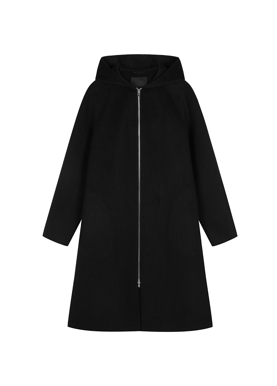 Coat / JNBY A-Shape Relaxed Wool-Cashmere Mid-Length Coat