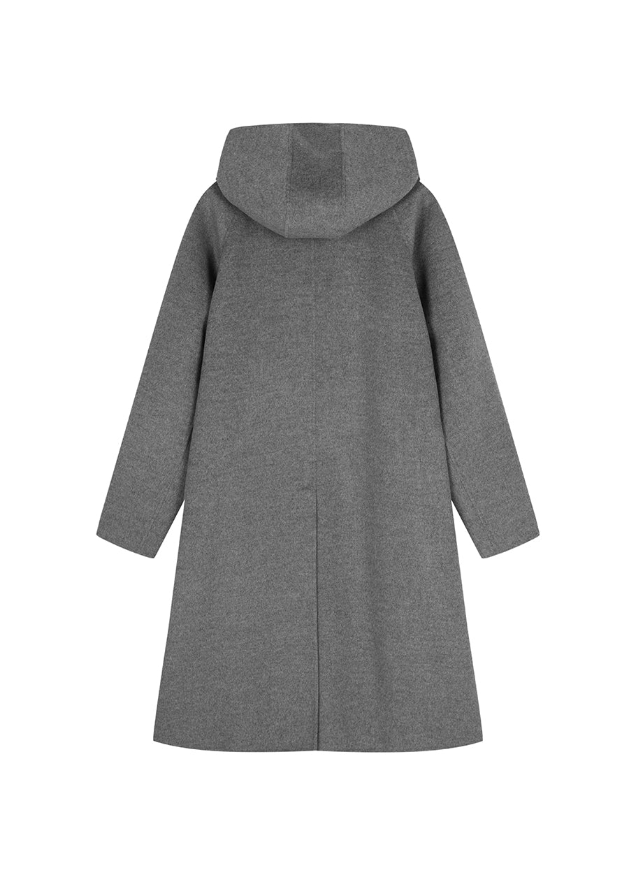 Coat / JNBY A-Shape Relaxed Wool-Cashmere Mid-Length Coat