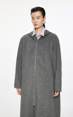 Coat / JNBY A-Shape Relaxed Wool-Cashmere Mid-Length Coat