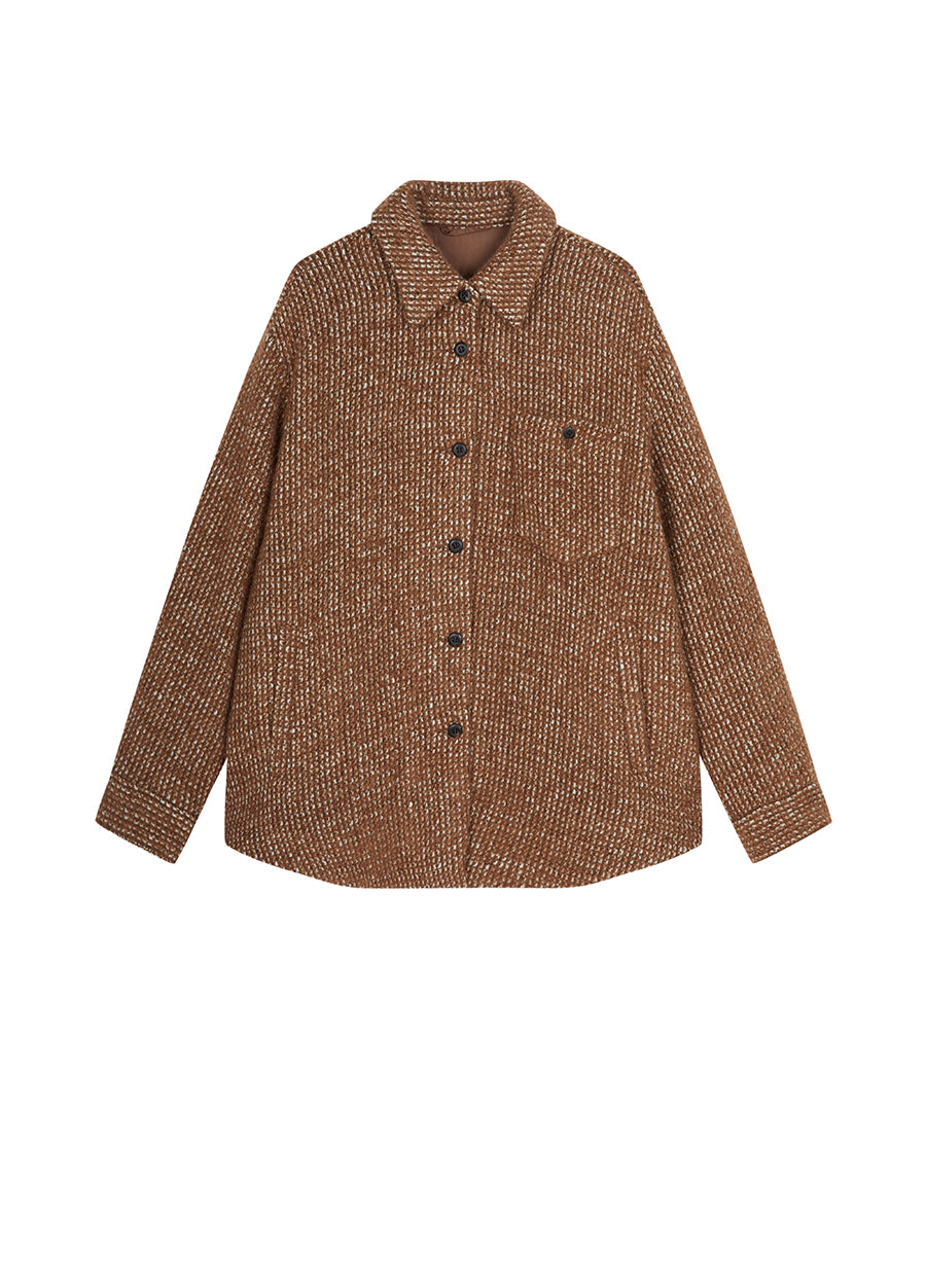 Coat / JNBY Oversize Wool-Blend  Jacquard Coat