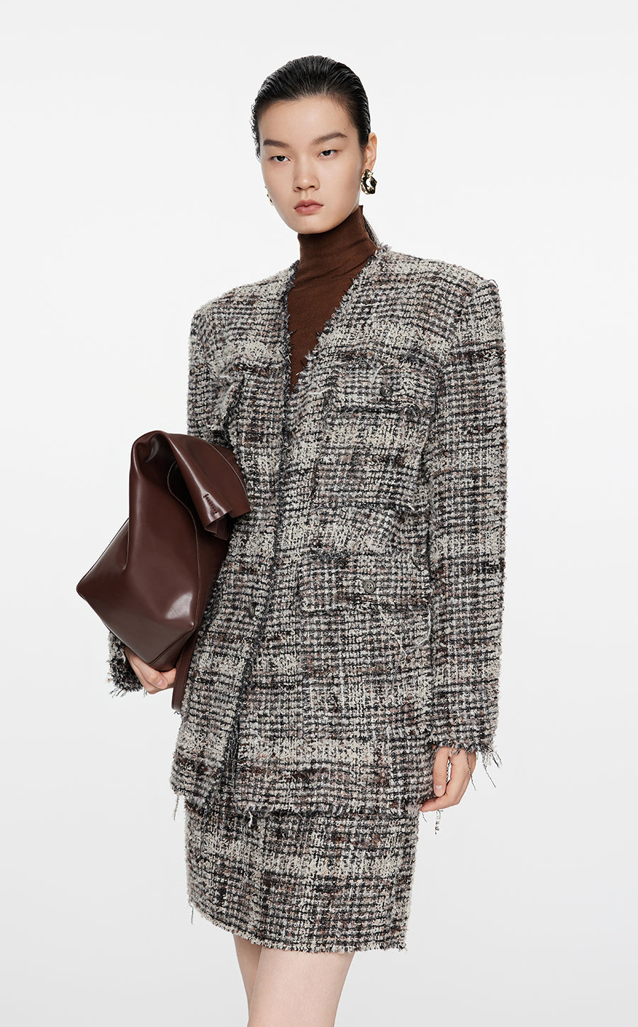 Coat / JNBY Wool-blend Jacquard Jacket