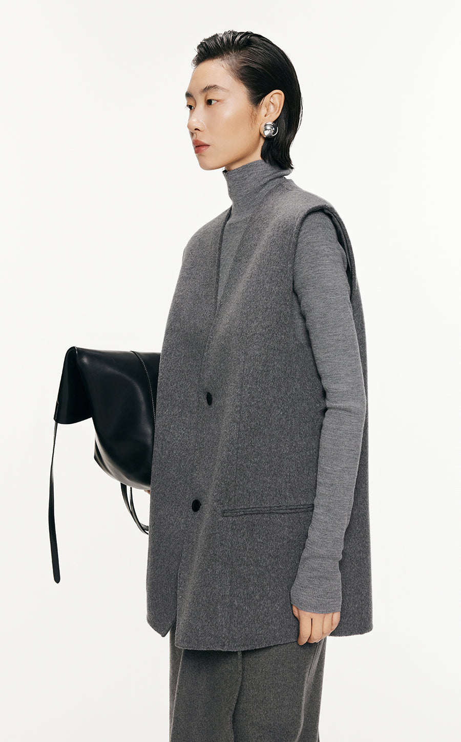 Vest / JNBY Relaxed Wool Vest Coat