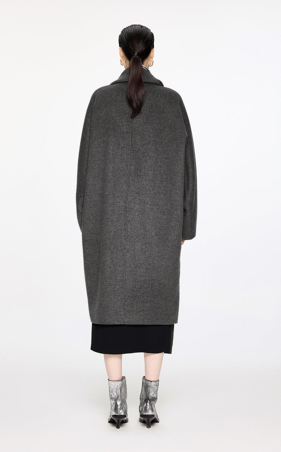 Coat / JNBY Pleated Wool Coat