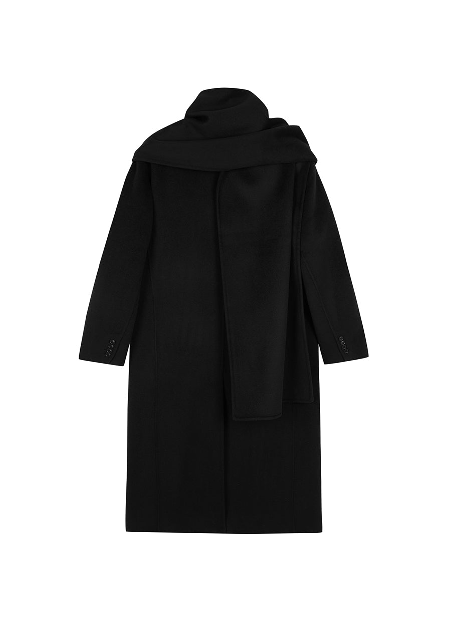 Coat / JNBY Mid-length Wool-cashmere Cape Coat