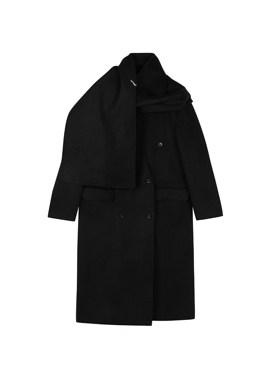 Coat / JNBY Mid-length Wool-cashmere Cape Coat