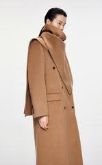 Coat / JNBY Mid-length Wool-cashmere Cape Coat