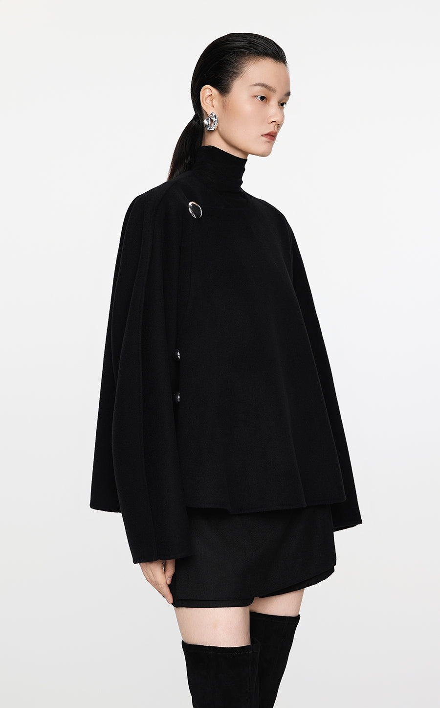 Coat / JNBY A-Shape Wool-Cashmere Jacket