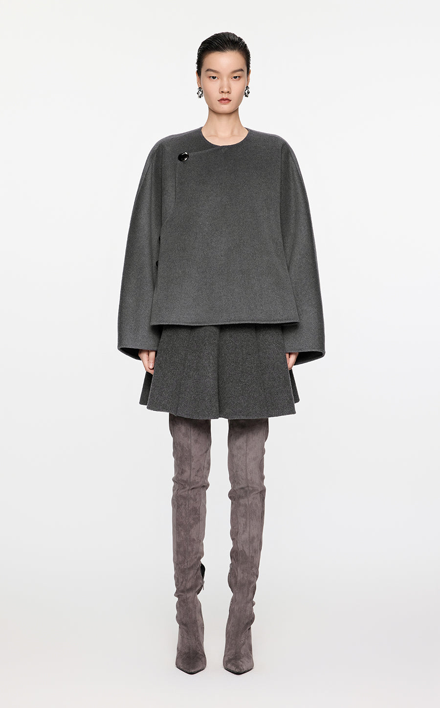 Coat / JNBY A-Shape Wool-Cashmere Jacket