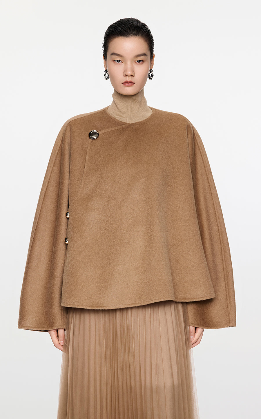 Coat / JNBY A-Shape Wool-Cashmere Jacket