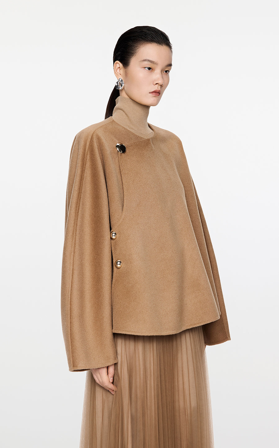 Coat / JNBY A-Shape Wool-Cashmere Jacket