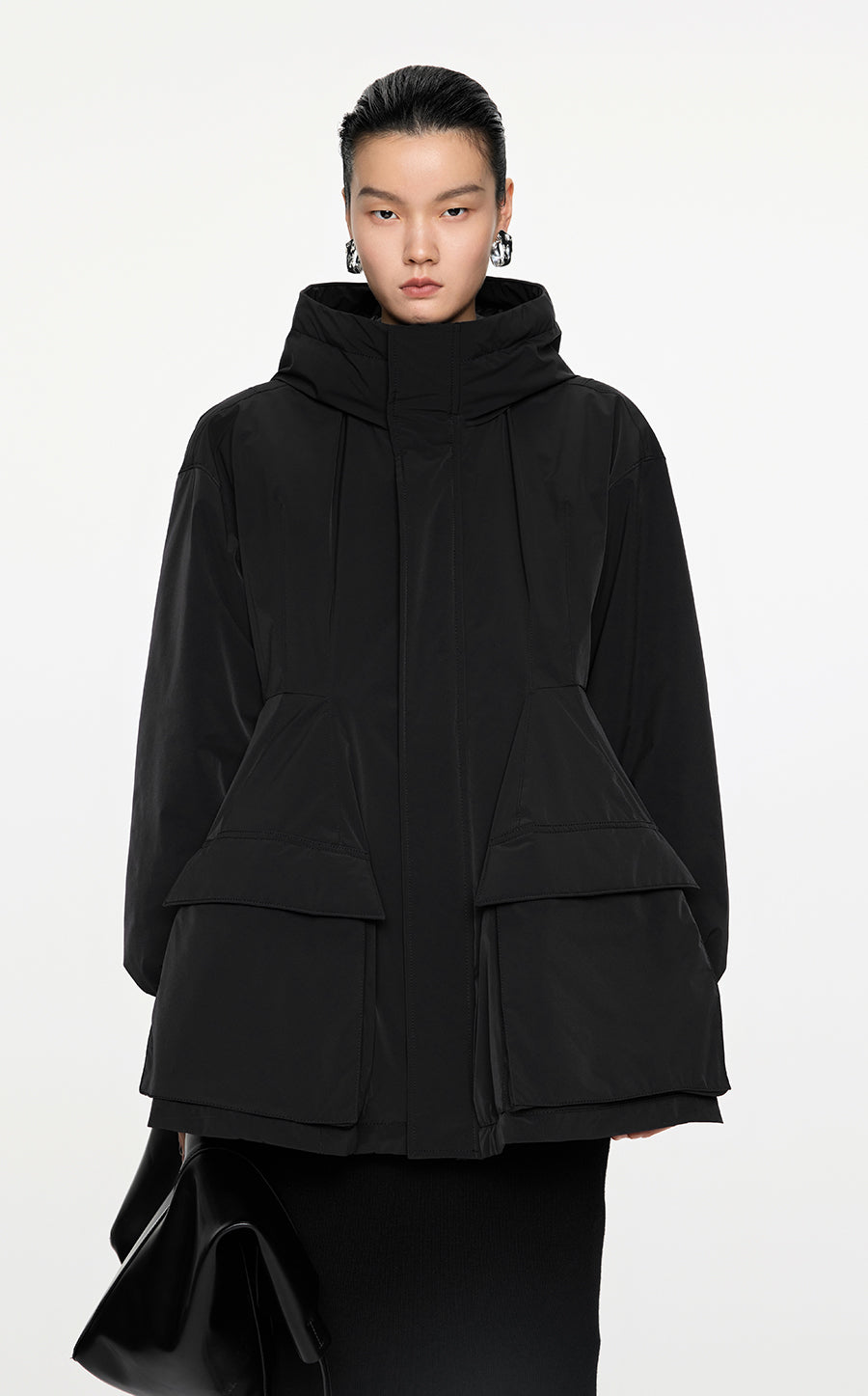 Coat / JNBY Windproof Hoodied Down Coat