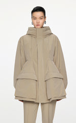 Coat / JNBY Windproof Hoodied Down Coat