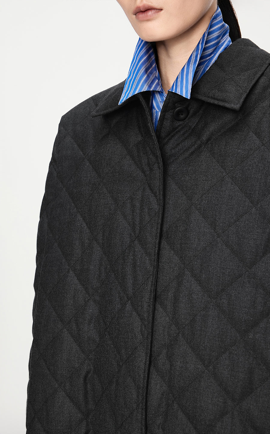 Coat / JNBY Mid-length Wool Jacquard Down Coat