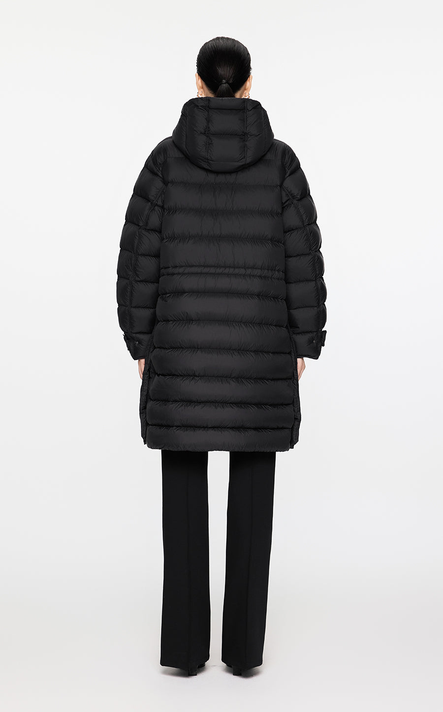 Coat / JNBY  Relaxed H-Shape Mid-Length Hooded Down Jacket