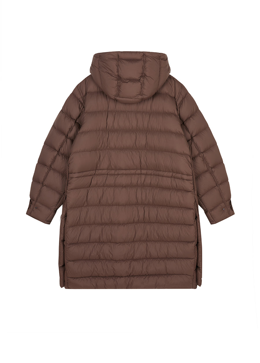 Coat / JNBY  Relaxed H-Shape Mid-Length Hooded Down Jacket