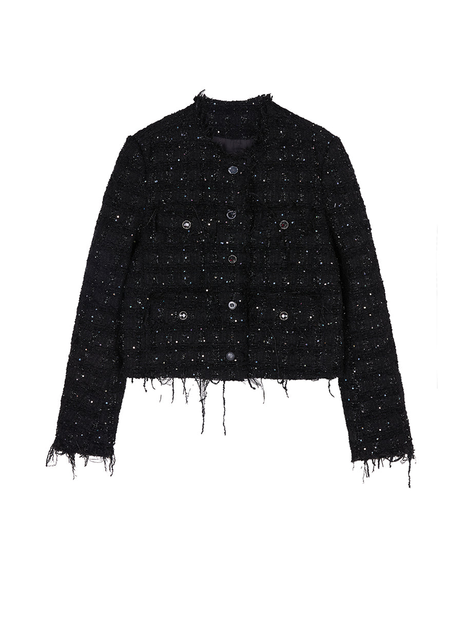 Coat / JNBY Cropped Jacquard Down Coat