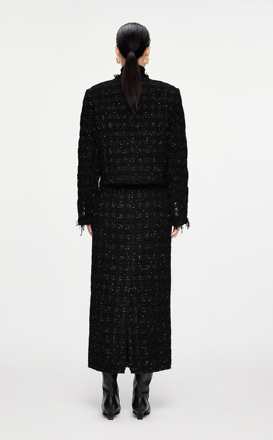 Coat / JNBY Cropped Jacquard Down Coat