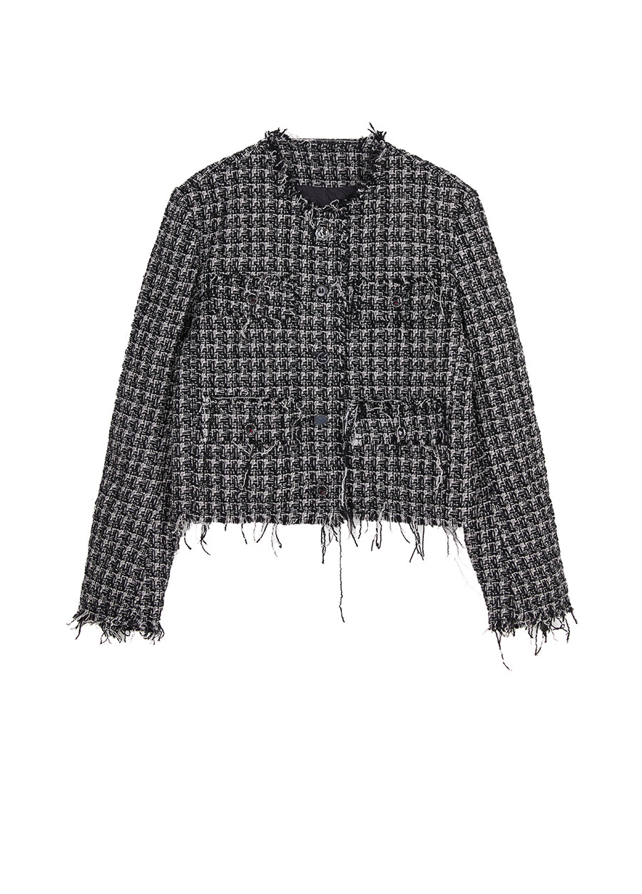 Coat / JNBY Cropped Jacquard Down Coat