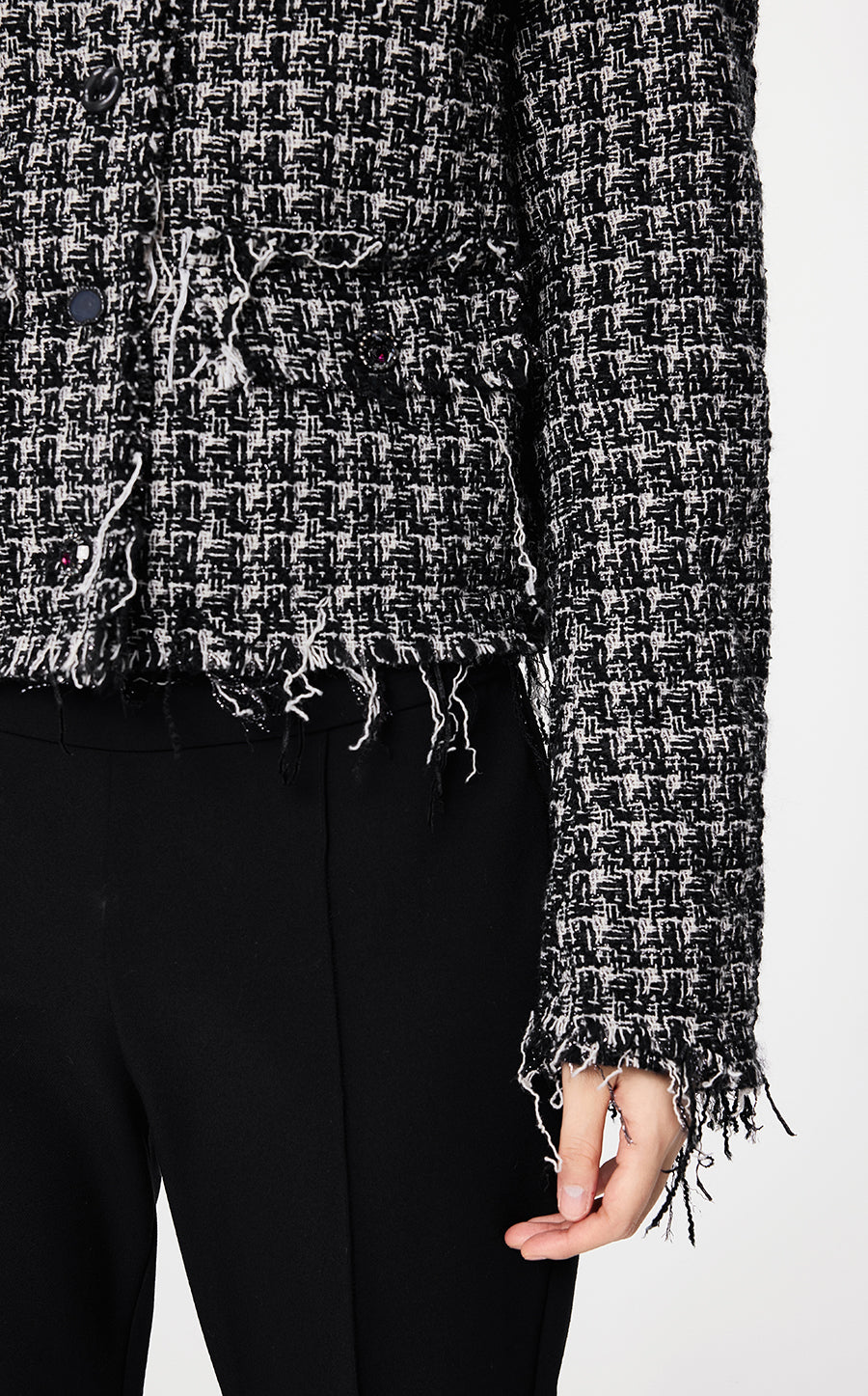 Coat / JNBY Cropped Jacquard Down Coat